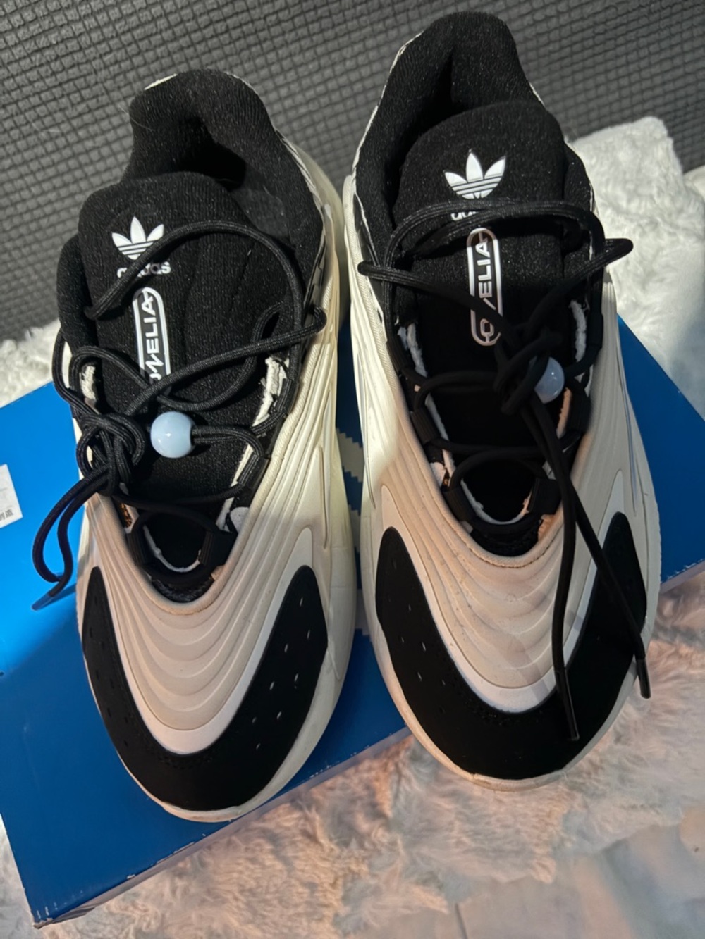 Adidas  Black and Cream Sneakers